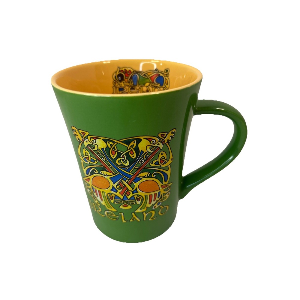 Celtic‎ Ireland  Irish Scroll Work Design Coffee Tea Mug Cup Colorful